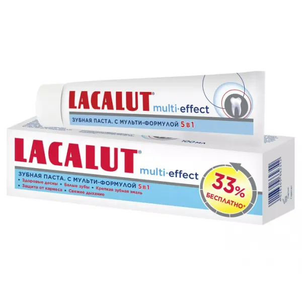 Lacalut Pasta de dinti 75ml Multi Effect+33% - image 1