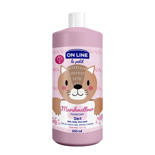 On Line Gel de dus hidratant copii 3in1 Marshmallow 850ml - image 1