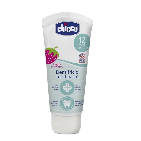 Chicco Детская зубная паста с клубникой, 50 мл, 12м+ - image 1