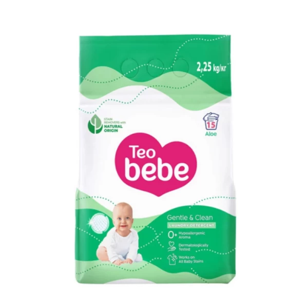 Детский стиральный порошок Teo Bebe Gentle & Clean Алоэ 2,25 кг - image 1