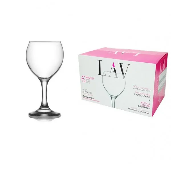 Набор из 6 бокалов для красного вина Lav Misket, 210 мл - image 1