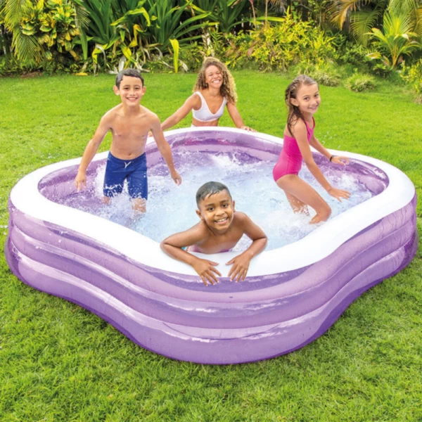 Надувной семейный бассейн Beach Wave Swim Center, 229×229×56 см, 1250 л, от 6 лет, Intex - image 2