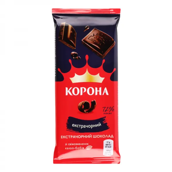 Шоколад экстрачерный Корона 85г - image 1