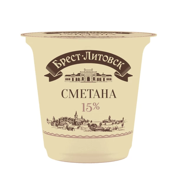 Smantana Brest Litovsc 15%, 300g - image 1