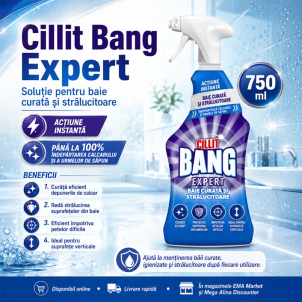 Средство для чистки ванной Cillit Bang чистота и блеск 750 мл - image 2