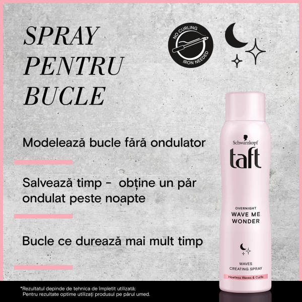 Taft Spray Wonder pentru un par ondulat si bucle in timp ce dormi, 150 ml - image 2