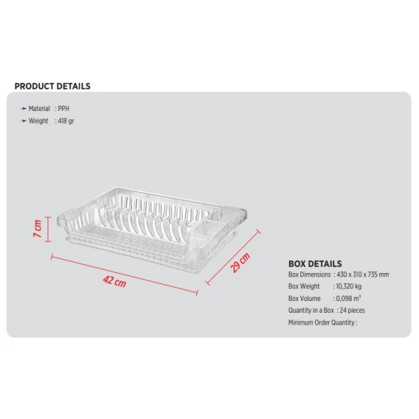 Proff Suport mic pentru vase Proff, transparent - image 2