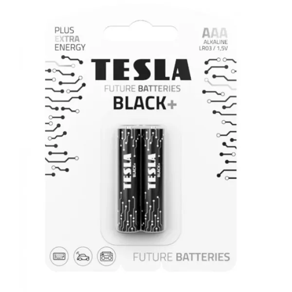 Tesla Батарейки AAA BLACK+ ( LR06/ BLISTER FOIL 2 PCS ) - image 1