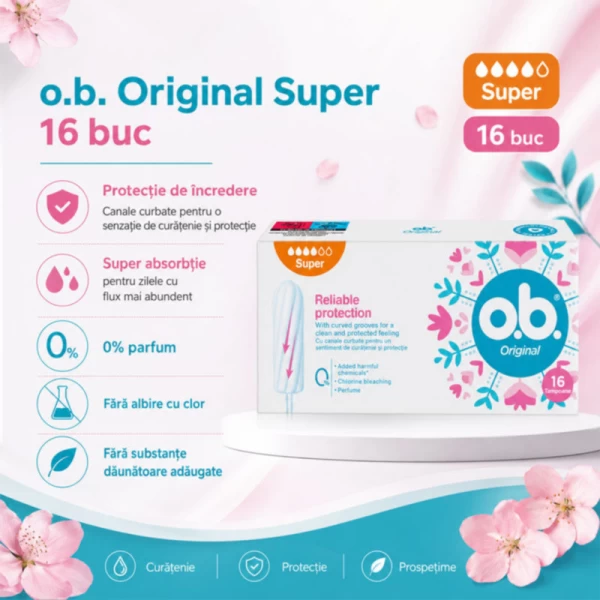 OB Тампоны женские гигиенические Original Super 16 шт - image 2