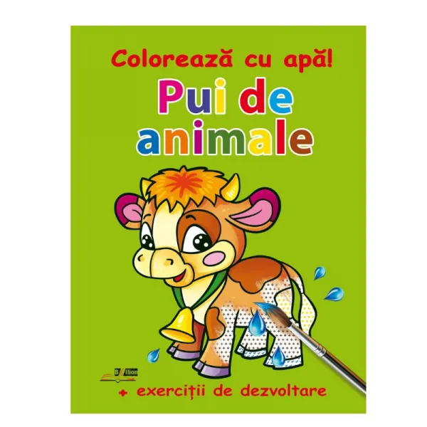 Coloreaza cu apa! Pui de animale + exercitii de dezvoltare - image 1