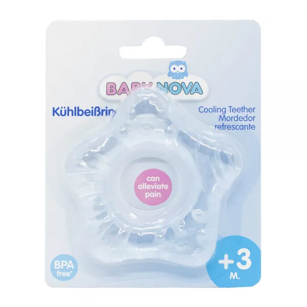 Baby Nova Masajor gingival cu răcire Heart & Star (cu umplutură de apă), 3luni+, fără BPA, 1 buc./bl - image 1