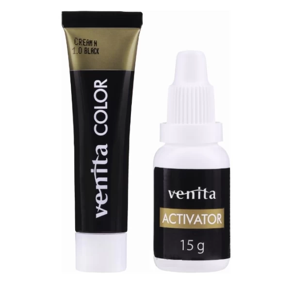 Venita Henna Color Vopsea-crema sprancene Negru - image 2