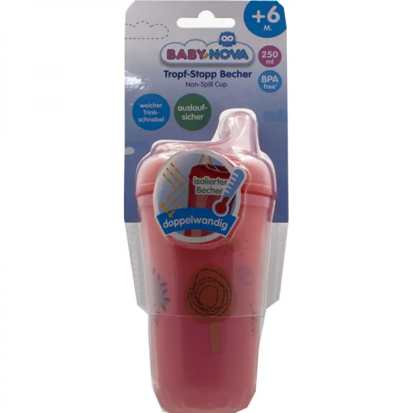 Baby-Nova Cana anti-vărsare cu duza din silicon, 300ml,, 6 luni+, fără BPA, 1 buc. - image 1