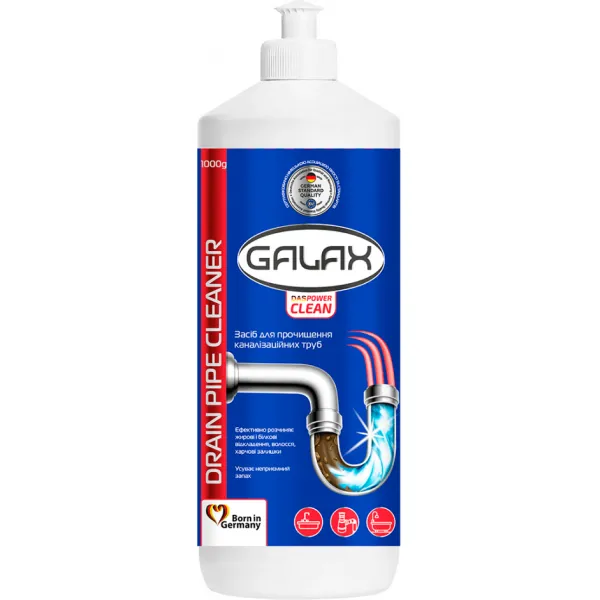 Средство для прочищения канализационных труб Galax das PowerClean 1 л - image 1