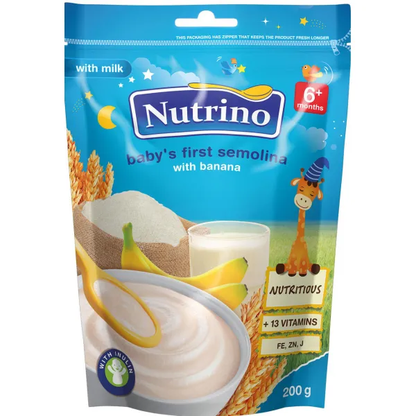 Nutrino Terci Gris, Banana, Lapte (6 luni), 200g - image 1