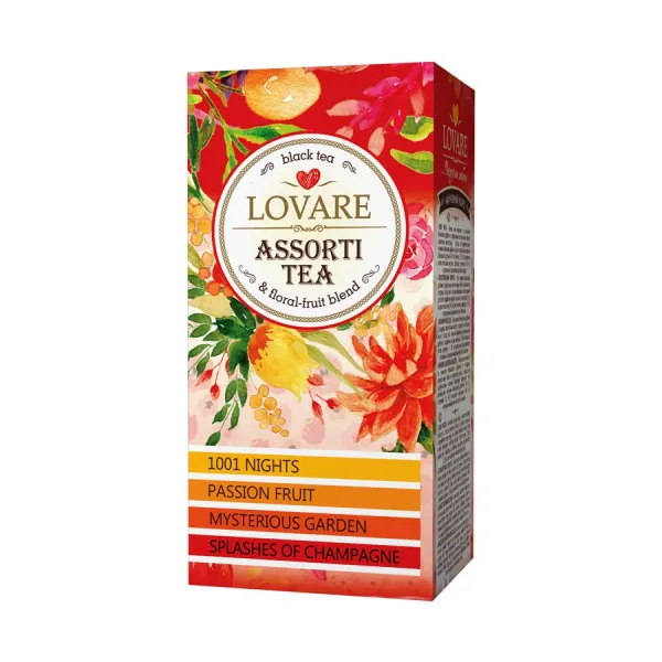 Lovare Ceai 24 pac Black Assorti, negru - image 1
