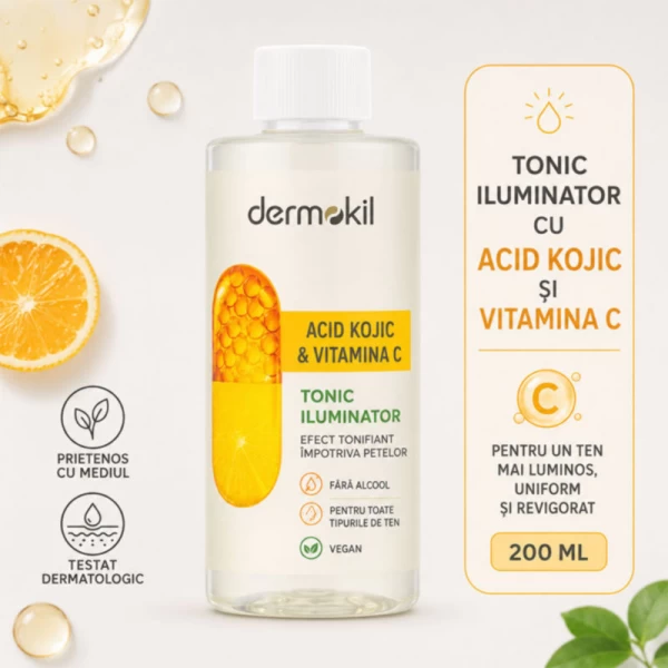 Dermokil tonic pentru fata 200 ml Kojik Acid & C vitamin - image 2