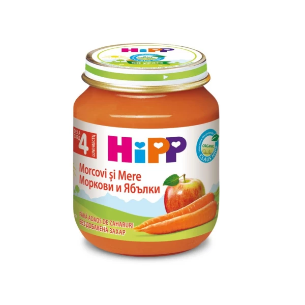 HiPP Piure de Mere si morcovi (4+ luni), 125 g - image 1
