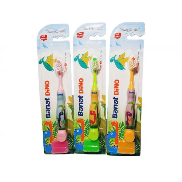 Banat Perie pentru dinti Dino copii 2-5 ani, Soft - image 2