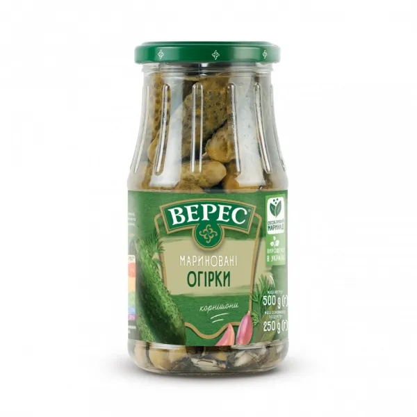Огурцы маринованные пикули Верес 500 г - image 1