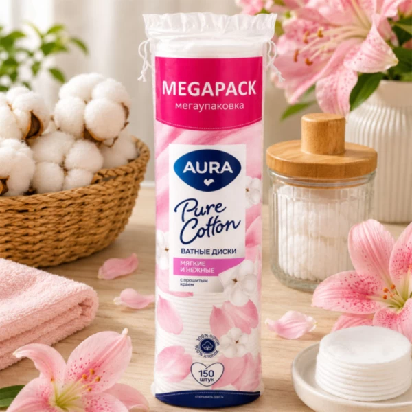 Ватные диски Aura 150 шт - image 2