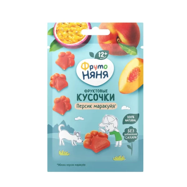 FrutoNanny Bucati de fructe mar, piersic si maracuya 15g - image 1