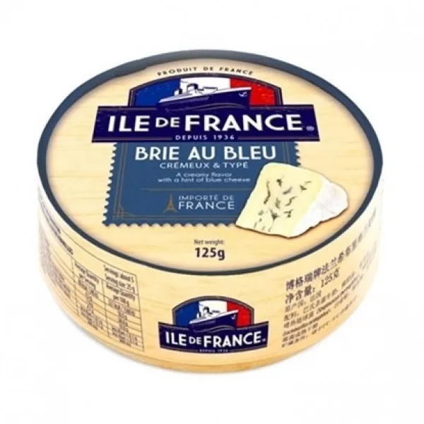 Сыр с белой и голубой плесенью Brie au bleu Ile de France 125 г - image 2