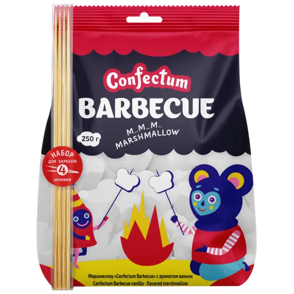 Маршмеллоу Confectum Barbecue с ароматом ванили, 200 г - image 1