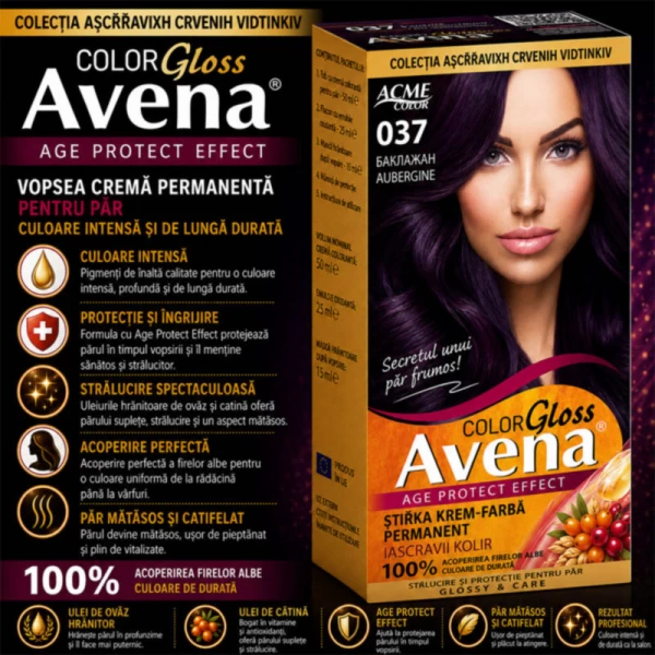 Vopsea pentru par ACME Riabina Avena, 037 - Vânata, 100 ml - image 2