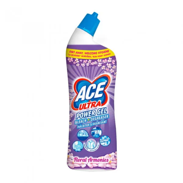 Ace Inalbitor si degresant toaleta 750ml Ultra Power Gel Floral Perfume - image 1