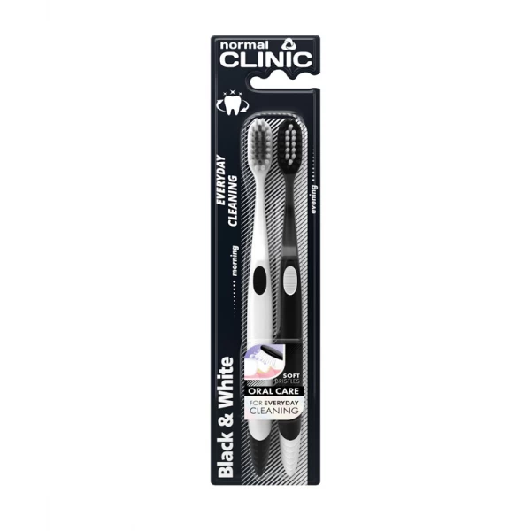 Normal Clinic Periuta de dinti Black& White 2 buc - image 1