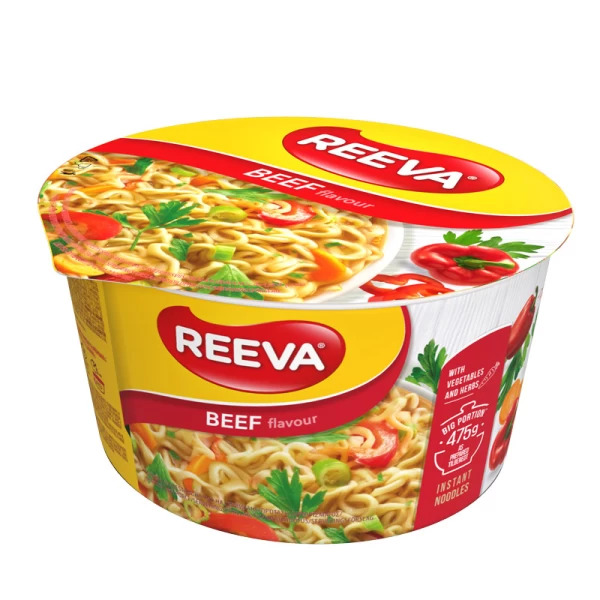 Вермишель быстрого приготовления Reeva со вкусом говядины 75 г - image 1