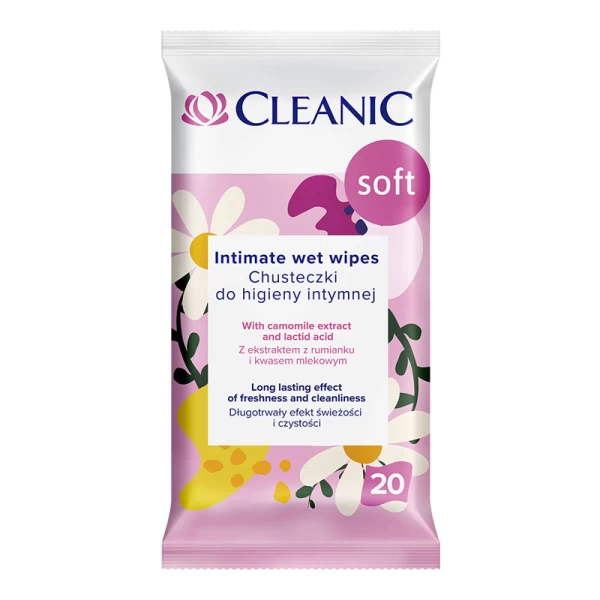 Cleanic Soft servetele umede pentru igiena intima 20 buc - image 1