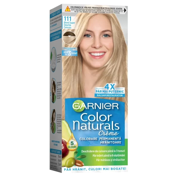 Garnier Color Naturals Vopsea de par 111 Blond Super Deschis Cenusiu - image 1