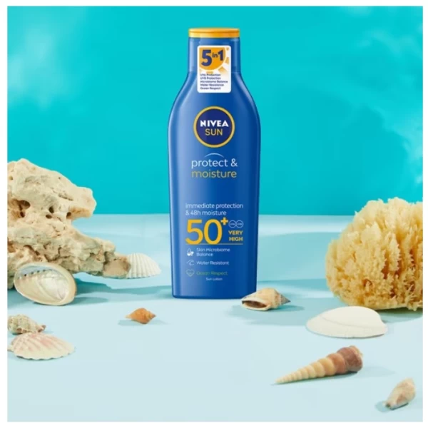Nivea Sun Care Лосьон увлажняющий солнцезащитный Защита и увлажнение SPF 50+ 200мл - image 2