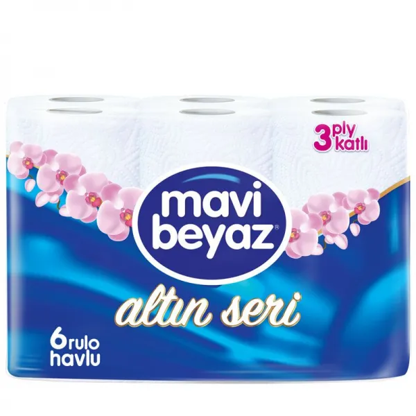 Mavi Beyaz Золотая Серия Бумажные полотенца 6 рул 3 слоя - image 1