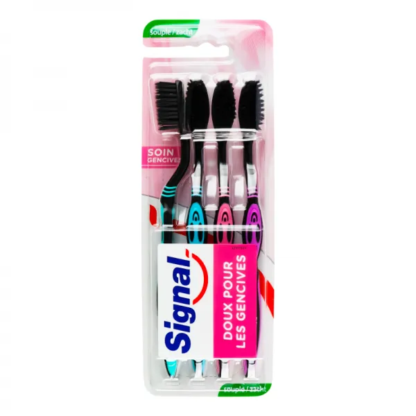 Signal Set Perie de dinti 4 bucati tripla protectie moale - image 1