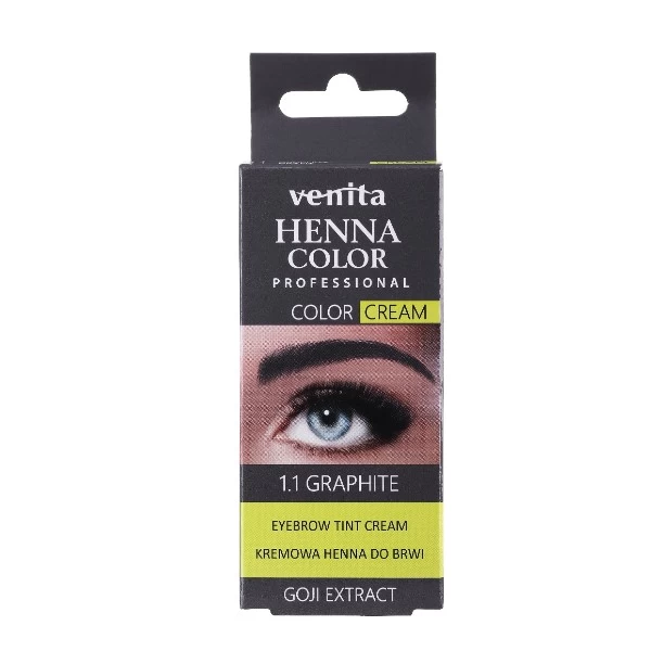 Venita Henna Color Vopsea-crema sprancene si gene Graphite - image 1