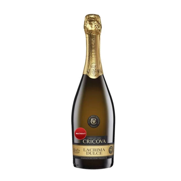 Cricova Lacrima Dulce Вино игристое белое сладкое 0,75 л - image 2