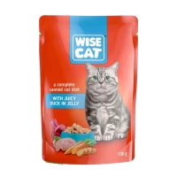 WISE CAT hrana pentru pisici rata in jeleu 100g