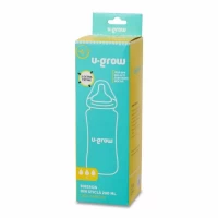 Biberon din sticla 260 ml, cu 2 tetine suplimentare, U-grow - thumbs image 1