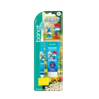 Banat Set Smurfs perie si pasta de dinti 25 ml pentru copii 5+ ani