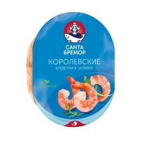 Санта Бремор Мясо креветки белоногой ваннамей с хвостовым сегментом Королевская в заливке 180г