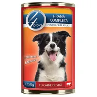 4Dog Консерва с говядиной для взрослых собак 1240гр