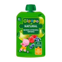 Gipopo Piure de fructe pentru copii Fructe Padure, Mar, Capsuna, Afine 90g