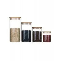 Borcan CARRE cu capac de lemn 1,9 L - thumbs image 2
