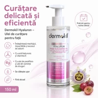 Dermokil Ulei de curatare faciala cu aroma de hialuron 150 ml - thumbs image 2