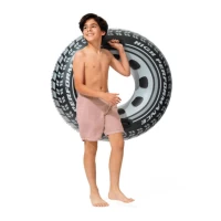 Colac gonflabil de inot tip anvelopa cu manere, 114 cm, max. 100 kg, 9+ ani, Intex (56268) - thumbs image 2