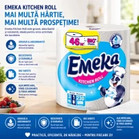 Emeka Prosop de bucatarie White Jumbo, 3 straturi, 1 rola, 230 foi - thumbs image 2