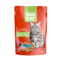 WISE CAT hrana pentru pisici iepure in sos 100g